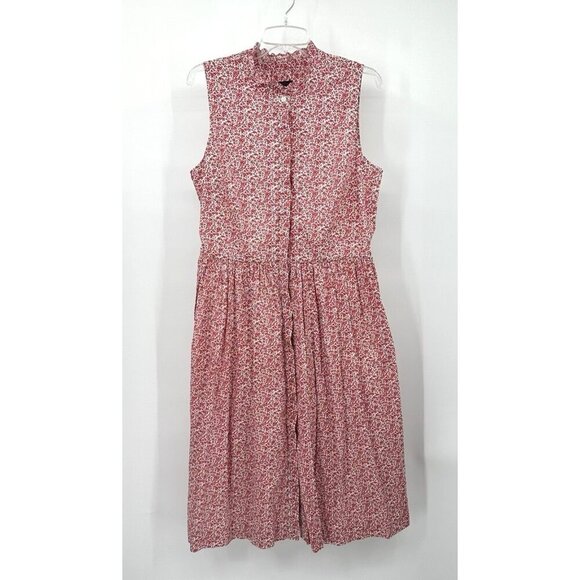J CREW LIBERTY WILTSHIRE print dress sundress tiered cotton poplin tall T14 - Picture 1 of 7